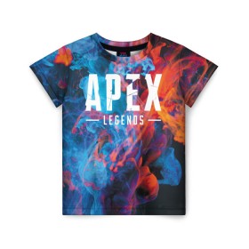 Детская футболка 3D с принтом Apex Legends в городе Новоалтайск, 100% гипоаллергенный полиэфир | прямой крой, круглый вырез горловины, длина до линии бедер, чуть спущенное плечо, ткань немного тянется | apex | battle royale | legends | titanfall | апекс | легенды