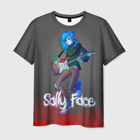 Мужская футболка 3D с принтом Sally Face (8) в городе Новоалтайск, 100% полиэфир | прямой крой, круглый вырез горловины, длина до линии бедер | face | fisher | larry johnson | mask | sally | sally face | sally fisher | демоны | духи | маска | призраки | салли | салли фейс | салли фишер | фейс