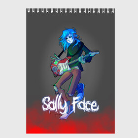 Скетчбук с принтом Sally Face (8) в городе Новоалтайск, 100% бумага
 | 48 листов, плотность листов — 100 г/м2, плотность картонной обложки — 250 г/м2. Листы скреплены сверху удобной пружинной спиралью | face | fisher | larry johnson | mask | sally | sally face | sally fisher | демоны | духи | маска | призраки | салли | салли фейс | салли фишер | фейс