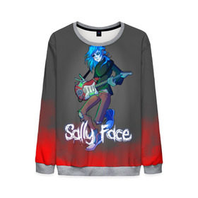 Мужской свитшот 3D с принтом Sally Face (8) в городе Новоалтайск, 100% полиэстер с мягким внутренним слоем | круглый вырез горловины, мягкая резинка на манжетах и поясе, свободная посадка по фигуре | face | fisher | larry johnson | mask | sally | sally face | sally fisher | демоны | духи | маска | призраки | салли | салли фейс | салли фишер | фейс
