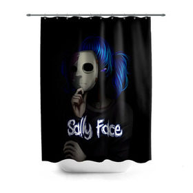 Штора 3D для ванной с принтом Sally Face (9) в городе Новоалтайск, 100% полиэстер | плотность материала — 100 г/м2. Стандартный размер — 146 см х 180 см. По верхнему краю — пластиковые люверсы для креплений. В комплекте 10 пластиковых колец | face | fisher | larry johnson | mask | sally | sally face | sally fisher | демоны | духи | маска | призраки | салли | салли фейс | салли фишер | фейс
