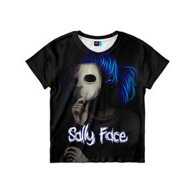 Детская футболка 3D с принтом Sally Face (9) в городе Новоалтайск, 100% гипоаллергенный полиэфир | прямой крой, круглый вырез горловины, длина до линии бедер, чуть спущенное плечо, ткань немного тянется | face | fisher | larry johnson | mask | sally | sally face | sally fisher | демоны | духи | маска | призраки | салли | салли фейс | салли фишер | фейс