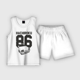 Детская пижама с шортами хлопок с принтом Toyota AE86 Hachiroku в городе Новоалтайск,  |  | ae86 hachiroku | hachiroku | toyota | toyota ae86 | toyota ae86 hachiroku | хачироку