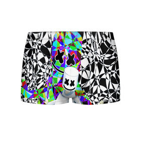 Мужские трусы 3D с принтом Marshmello в городе Новоалтайск, 50% хлопок, 50% полиэстер | классическая посадка, на поясе мягкая тканевая резинка | alone | beautiful now | disc | dj | jockey | marshmallow | американский | диджей | дискотека | маршмэллоу | продюсер