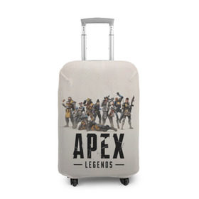Чехол для чемодана 3D с принтом Apex Legends в городе Новоалтайск, 86% полиэфир, 14% спандекс | двустороннее нанесение принта, прорези для ручек и колес | apex | bangalore | battle | bloodhound | caustic | frontier | gibraltar | legends | lifeline | mirage | pathfinder | royale | shooter | wraith | битва | королевская | легенды | фронтир | шутер