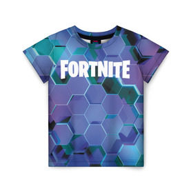 Детская футболка 3D с принтом Fortnite в городе Новоалтайск, 100% гипоаллергенный полиэфир | прямой крой, круглый вырез горловины, длина до линии бедер, чуть спущенное плечо, ткань немного тянется | Тематика изображения на принте: battle royale | epic games | fortnite | батл роял | фортнайт