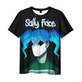 Мужская футболка 3D с принтом Sally Face (11) в городе Новоалтайск, 100% полиэфир | прямой крой, круглый вырез горловины, длина до линии бедер | face | fisher | larry johnson | mask | sally | sally face | sally fisher | демоны | духи | маска | призраки | салли | салли фейс | салли фишер | фейс