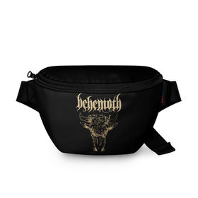 Поясная сумка 3D с принтом Behemoth в городе Новоалтайск, 100% полиэстер | плотная ткань, ремень с регулируемой длиной, внутри несколько карманов для мелочей, основное отделение и карман с обратной стороны сумки застегиваются на молнию | behemoth | black metal | death metal | inferno | nergal | orion | seth | блэк метал | группы | дэт метал | метал | музыка | рок