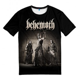 Мужская футболка 3D с принтом Behemoth в городе Новоалтайск, 100% полиэфир | прямой крой, круглый вырез горловины, длина до линии бедер | behemoth | black metal | death metal | inferno | nergal | orion | seth | блэк метал | группы | дэт метал | метал | музыка | рок