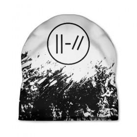 Шапка 3D с принтом TWENTY ONE PILOTS в городе Новоалтайск, 100% полиэстер | универсальный размер, печать по всей поверхности изделия | city | josh dun | twenty one pilots | tyler joseph | urban | альбом | город | музыка