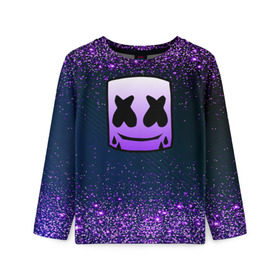 Детский лонгслив 3D с принтом Fortnite & Marshmello в городе Новоалтайск, 100% полиэстер | длинные рукава, круглый вырез горловины, полуприлегающий силуэт
 | fortnite | fortnite 2 | fortnite x | marshmello | ninja | ninja hyper streamer | ninja streamer | streamer | tyler blevins | игра | маршмелло | ниндзя | фортнайт | фортнайт 2 | фортнайт глава 2