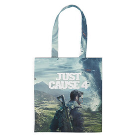 Шоппер 3D с принтом Just Cause 4 в городе Новоалтайск, 100% полиэстер | Плотность: 200 г/м2; Размер: 34×35 см; Высота лямок: 30 см | 2019 | fight | jc4 | just cause | mix fight | shot | автомат | агент | битва | боевик | бой | взрыв | выстрел | джаст каус | драка | игра | игровая | компьютерная | миссия | оружие | симулятор | спецназ | турнир | экшен