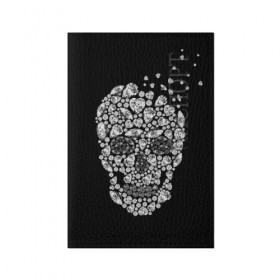 Обложка для паспорта матовая кожа с принтом Diamond skull в городе Новоалтайск, натуральная матовая кожа | размер 19,3 х 13,7 см; прозрачные пластиковые крепления | background | black | death | diamond skull | drawing | graphics | hal | hearts | precious stones | symbol | wealth | богатство | бриллиантовый | графика | день мертвых | драгоценные | камни | мексика | праздник | рисунок | сердца | символ | фон |