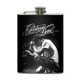 Фляга с принтом Parkway Drive в городе Новоалтайск, металлический корпус | емкость 0,22 л, размер 125 х 94 мм. Виниловая наклейка запечатывается полностью | Тематика изображения на принте: atlas | ire | parkway drive | pd | группы | метал | музыка | рок | хеви метал