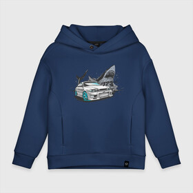 Детское худи Oversize хлопок с принтом Toyota Chaser 100 в городе Новоалтайск, френч-терри — 70% хлопок, 30% полиэстер. Мягкий теплый начес внутри —100% хлопок | боковые карманы, эластичные манжеты и нижняя кромка, капюшон на магнитной кнопке | chaser 100 | toyota | toyota chaser | toyota chaser 100