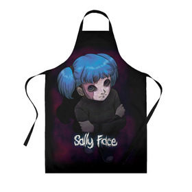 Фартук 3D с принтом Sally Face (17) в городе Новоалтайск, 100% полиэстер | общий размер — 65 х 85 см, ширина нагрудника — 26 см, горловина — 53 см, длина завязок — 54 см, общий обхват в поясе — 173 см. Принт на завязках и на горловине наносится с двух сторон, на основной части фартука — только с внешней стороны | face | fisher | larry johnson | mask | sally | sally face | sally fisher | демоны | духи | маска | призраки | салли | салли фейс | салли фишер | фейс