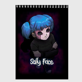 Скетчбук с принтом Sally Face (17) в городе Новоалтайск, 100% бумага
 | 48 листов, плотность листов — 100 г/м2, плотность картонной обложки — 250 г/м2. Листы скреплены сверху удобной пружинной спиралью | face | fisher | larry johnson | mask | sally | sally face | sally fisher | демоны | духи | маска | призраки | салли | салли фейс | салли фишер | фейс