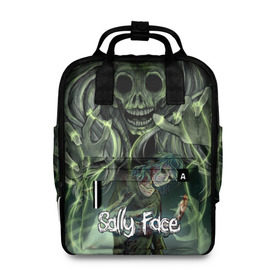 Женский рюкзак 3D с принтом Sally Face (18) в городе Новоалтайск, 100% полиэстер | лямки с регулируемой длиной, сверху ручки, чтобы рюкзак нести как сумку. Основное отделение закрывается на молнию, как и внешний карман. Внутри два дополнительных кармана, один из которых закрывается на молнию. По бокам два дополнительных кармашка, куда поместится маленькая бутылочка
 | face | fisher | larry johnson | mask | sally | sally face | sally fisher | демоны | духи | маска | призраки | салли | салли фейс | салли фишер | фейс
