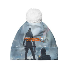 Шапка 3D c помпоном с принтом Tom Clancy`s The Division в городе Новоалтайск, 100% полиэстер | универсальный размер, печать по всей поверхности изделия | division | the division | the division 2 | tom clancys the division 2 | агенты | бандиты | белый дом | вашингтон | война | разруха | солдаты | турель