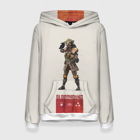 Женская толстовка 3D с принтом Apex Legends bloodhound в городе Новоалтайск, 100% полиэстер  | двухслойный капюшон со шнурком для регулировки, мягкие манжеты на рукавах и по низу толстовки, спереди карман-кенгуру с мягким внутренним слоем. | apex | apex legends | fortnite | pubg | апекс | апекс легендс | пубг | фортнайт