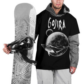 Накидка на куртку 3D с принтом Gojira в городе Новоалтайск, 100% полиэстер |  | death metal | from mars to sirius | gojira | magmа | terra incognita | the link | the way of all flesh | годжира | грув метал | группы | дэт метал | метал | музыка | рок