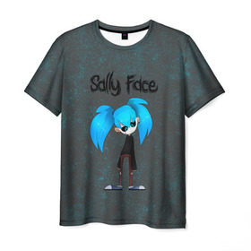 Мужская футболка 3D с принтом Sally Face в городе Новоалтайск, 100% полиэфир | прямой крой, круглый вырез горловины, длина до линии бедер | blue | diane | face | fisher | gizmo | henry | johnson | killer | larry | sally | генри | гизмо | джонсон | диана | ларри | лицо | салли | фейс | фишер