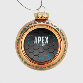 Стеклянный ёлочный шар с принтом Apex Legends в городе Новоалтайск, Стекло | Диаметр: 80 мм | apex | battle royale | legends | titanfall | апекс | легенды | тайтанфол | титанфол