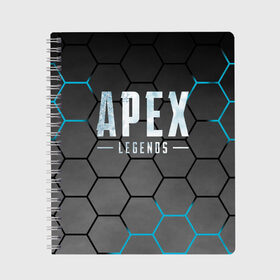 Тетрадь с принтом Apex Legends в городе Новоалтайск, 100% бумага | 48 листов, плотность листов — 60 г/м2, плотность картонной обложки — 250 г/м2. Листы скреплены сбоку удобной пружинной спиралью. Уголки страниц и обложки скругленные. Цвет линий — светло-серый
 | Тематика изображения на принте: apex | battle royale | legends | titanfall | апекс | легенды | тайтанфол | титанфол