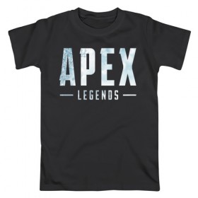 Мужская футболка хлопок с принтом Snow Apex в городе Новоалтайск, 100% хлопок | прямой крой, круглый вырез горловины, длина до линии бедер, слегка спущенное плечо. | apex | battle royale | legends | titanfall | апекс | легенды | тайтанфол | титанфол