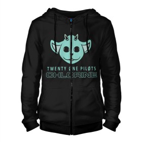 Мужская толстовка 3D на молнии с принтом Twenty One Pilots - Chlorine в городе Новоалтайск, 100% полиэстер | длина до линии бедра, манжеты и пояс оформлены мягкой тканевой резинкой, двухслойный капюшон со шнурком для регулировки, спереди молния, по бокам два кармана | banditotour | chlorine | clip | jumpsuit | levitate | morph | my blood | ned | song | top | trench | twenty one pilots | twentyonepilots | джампсют | нед | твенти ван пилотс | топ | тренч | хлорин