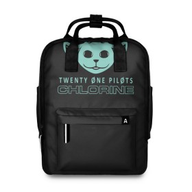 Женский рюкзак 3D с принтом Twenty One Pilots - Chlorine в городе Новоалтайск, 100% полиэстер | лямки с регулируемой длиной, сверху ручки, чтобы рюкзак нести как сумку. Основное отделение закрывается на молнию, как и внешний карман. Внутри два дополнительных кармана, один из которых закрывается на молнию. По бокам два дополнительных кармашка, куда поместится маленькая бутылочка
 | banditotour | chlorine | clip | jumpsuit | levitate | morph | my blood | ned | song | top | trench | twenty one pilots | twentyonepilots | джампсют | нед | твенти ван пилотс | топ | тренч | хлорин