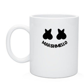 Кружка с принтом Marshmello в городе Новоалтайск, керамика | объем — 330 мл, диаметр — 80 мм. Принт наносится на бока кружки, можно сделать два разных изображения | christopher comstock | dj | marshmello | music | диджей | клубная музыка | клубняк | крис комсток | логотип | маршмэллоу | музыка