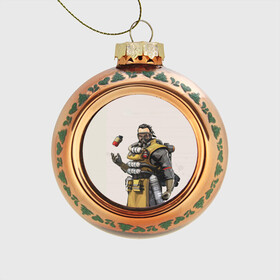 Стеклянный ёлочный шар с принтом Apex Legends в городе Новоалтайск, Стекло | Диаметр: 80 мм | apex | battle royale | legends | titanfall | апекс | легенды | тайтанфол | титанфол