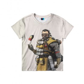 Детская футболка 3D с принтом Apex Legends в городе Новоалтайск, 100% гипоаллергенный полиэфир | прямой крой, круглый вырез горловины, длина до линии бедер, чуть спущенное плечо, ткань немного тянется | apex | battle royale | legends | titanfall | апекс | легенды | тайтанфол | титанфол