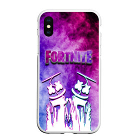 Чехол для iPhone XS Max матовый с принтом FORTNITE & MARSHMELLO (COLOR) в городе Новоалтайск, Силикон | Область печати: задняя сторона чехла, без боковых панелей | color | fortnite | fortnite 2 | fortnite x | geometry | marshmello | ninja | streamer | texture | абстракция | геометрия | дизайн | дым | игра | красочный дым | маршмелло | ниндзя | радуга | силуэт | стиль | текстура | улыбка | 