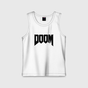 Детская майка хлопок с принтом DOOM в городе Новоалтайск,  |  | devil | doom | hell | mark of the doom slayer | slayer | ад | гарнил | дум | знаки | иероглифы | компьютерные игры 2019 | преисподняя | символ | солдат