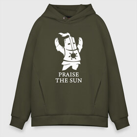 Мужское худи Oversize хлопок с принтом DARK SOULS в городе Новоалтайск, френч-терри — 70% хлопок, 30% полиэстер. Мягкий теплый начес внутри —100% хлопок | боковые карманы, эластичные манжеты и нижняя кромка, капюшон на магнитной кнопке | dark souls | game | gamer | knight | play | player | praise the sun | дарк соулс | доспехи | игры | надпись | рыцарь | темные души
