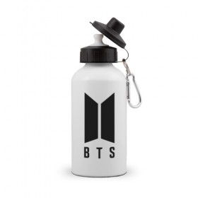 Бутылка спортивная с принтом BTS RAP MONSTER в городе Новоалтайск, металл | емкость — 500 мл, в комплекте две пластиковые крышки и карабин для крепления | Тематика изображения на принте: bangtan boys | bt21 | bts | bts army | bts stickers | j hope | jimin | jin | jungkook | k pop | rap monster | rapmon | suga | v | бтс | корея | стикеры bts