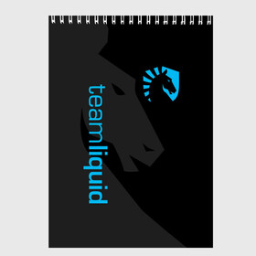 Скетчбук с принтом TEAM LIQUID в городе Новоалтайск, 100% бумага
 | 48 листов, плотность листов — 100 г/м2, плотность картонной обложки — 250 г/м2. Листы скреплены сверху удобной пружинной спиралью | Тематика изображения на принте: 2019 | blue | cybersport | esport | liquid | logo | pro league | team | team liquid | киберспорт | логотип | тим ликвид | фирменные цвета
