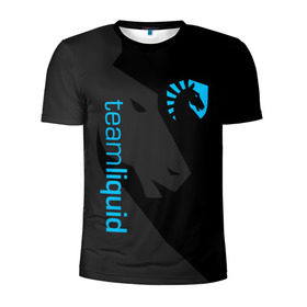 Мужская футболка 3D спортивная с принтом TEAM LIQUID в городе Новоалтайск, 100% полиэстер с улучшенными характеристиками | приталенный силуэт, круглая горловина, широкие плечи, сужается к линии бедра | 2019 | blue | cybersport | esport | liquid | logo | pro league | team | team liquid | киберспорт | логотип | тим ликвид | фирменные цвета