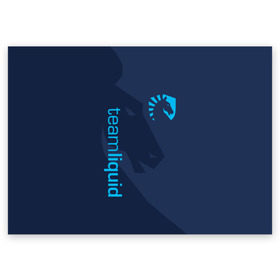 Поздравительная открытка с принтом TEAM LIQUID в городе Новоалтайск, 100% бумага | плотность бумаги 280 г/м2, матовая, на обратной стороне линовка и место для марки
 | 2019 | blue | cybersport | esport | liquid | logo | pro league | team | team liquid | киберспорт | логотип | тим ликвид | фирменные цвета