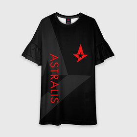 Детское платье 3D с принтом ASTRALIS | АСТРАЛИС в городе Новоалтайск, 100% полиэстер | прямой силуэт, чуть расширенный к низу. Круглая горловина, на рукавах — воланы | action | astralis | awp | counter strike | cs go | cs go global offensive | cybersport | faze clan | game | gamer | hyper beast | shooter | skin | team liquid | киберспорт | оружие | скины