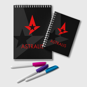 Блокнот с принтом ASTRALIS АСТРАЛИС в городе Новоалтайск, 100% бумага | 48 листов, плотность листов — 60 г/м2, плотность картонной обложки — 250 г/м2. Листы скреплены удобной пружинной спиралью. Цвет линий — светло-серый
 | action | astralis | awp | counter strike | cs go | cs go global offensive | cybersport | faze clan | game | gamer | hyper beast | shooter | skin | team liquid | киберспорт | оружие | скины