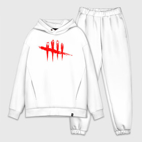 Мужской костюм хлопок OVERSIZE с принтом DEAD BY DAYLIGHT в городе Новоалтайск,  |  | blood | dead by daylight | game | horror | logo | red | игра | кости | кровь | лого | ужасы | хоррор | череп