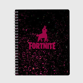 Тетрадь с принтом FORTNITE & MARSHMELLO (LAMA) в городе Новоалтайск, 100% бумага | 48 листов, плотность листов — 60 г/м2, плотность картонной обложки — 250 г/м2. Листы скреплены сбоку удобной пружинной спиралью. Уголки страниц и обложки скругленные. Цвет линий — светло-серый
 | fortnite | fortnite 2 | fortnite x | lama | marshmello | ninja | ninja hyper streamer | ninja streamer | streamer | tyler blevins | геометрия | гранж | дизайн | игра | лама | маршмелло | ниндзя | стиль | фортнайт | фортнайт 2 | 