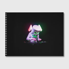 Альбом для рисования с принтом Marshmello в городе Новоалтайск, 100% бумага
 | матовая бумага, плотность 200 мг. | Тематика изображения на принте: marshmello | диджей | клуб | клубная музыка | маршмеллоу | маршмэлло | маршмэллоу | музыка | электронная