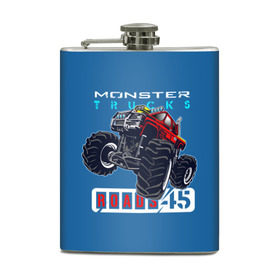 Фляга с принтом Monster trucks в городе Новоалтайск, металлический корпус | емкость 0,22 л, размер 125 х 94 мм. Виниловая наклейка запечатывается полностью | beakfoot | big | huge | monster | tread | truck | wheels | авто | бикфут | большие | вездеход | внедорожник | графика | грузовик | зверь | колеса | крутой | лучший | машина | монстр | мощность | надпись | огромные | протектор