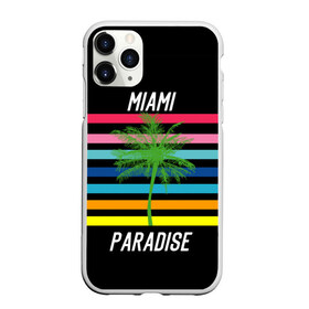 Чехол для iPhone 11 Pro Max матовый с принтом Miami Paradise в городе Новоалтайск, Силикон |  | Тематика изображения на принте: america | city | colorful | drawing | grap | miami | palm tree | paradise | recreation | resort | stripes | tree | usa | world | америка | город | графика | дерево | курорт | майами | мировой | надпись | отдых | пальма | полосы | разноцветные | рай | рису