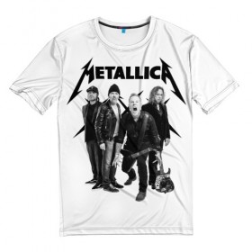 Мужская футболка 3D с принтом Metallica в городе Новоалтайск, 100% полиэфир | прямой крой, круглый вырез горловины, длина до линии бедер | heavy metal | metal | metallica | группы | метал | металлика | музыка | рок | трэш метал | хєви метал