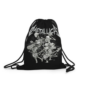 Рюкзак-мешок 3D с принтом Metallica в городе Новоалтайск, 100% полиэстер | плотность ткани — 200 г/м2, размер — 35 х 45 см; лямки — толстые шнурки, застежка на шнуровке, без карманов и подкладки | heavy metal | metal | metallica | группы | метал | металлика | музыка | рок | трэш метал | хєви метал